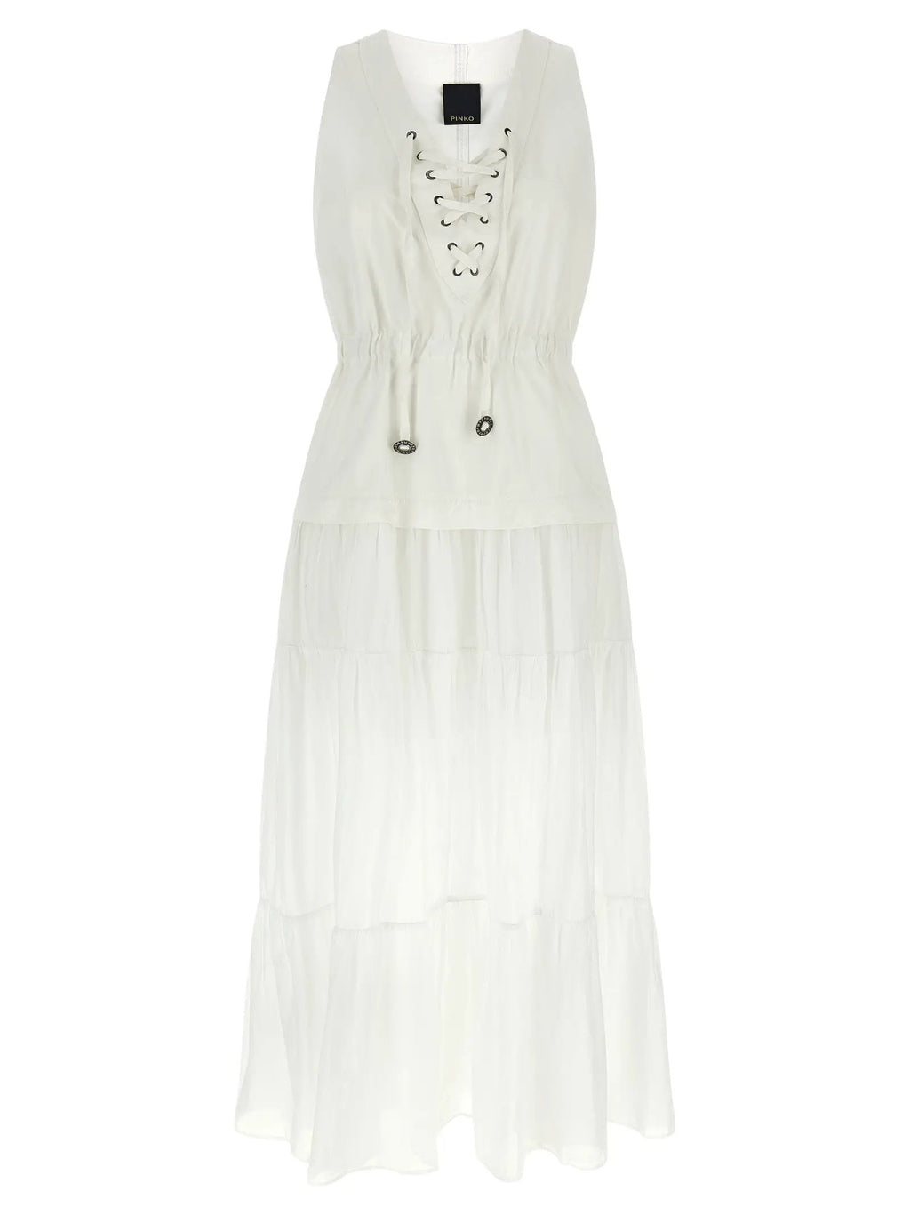 PINKO White Cotton Long Dress