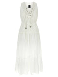PINKO White Cotton Long Dress