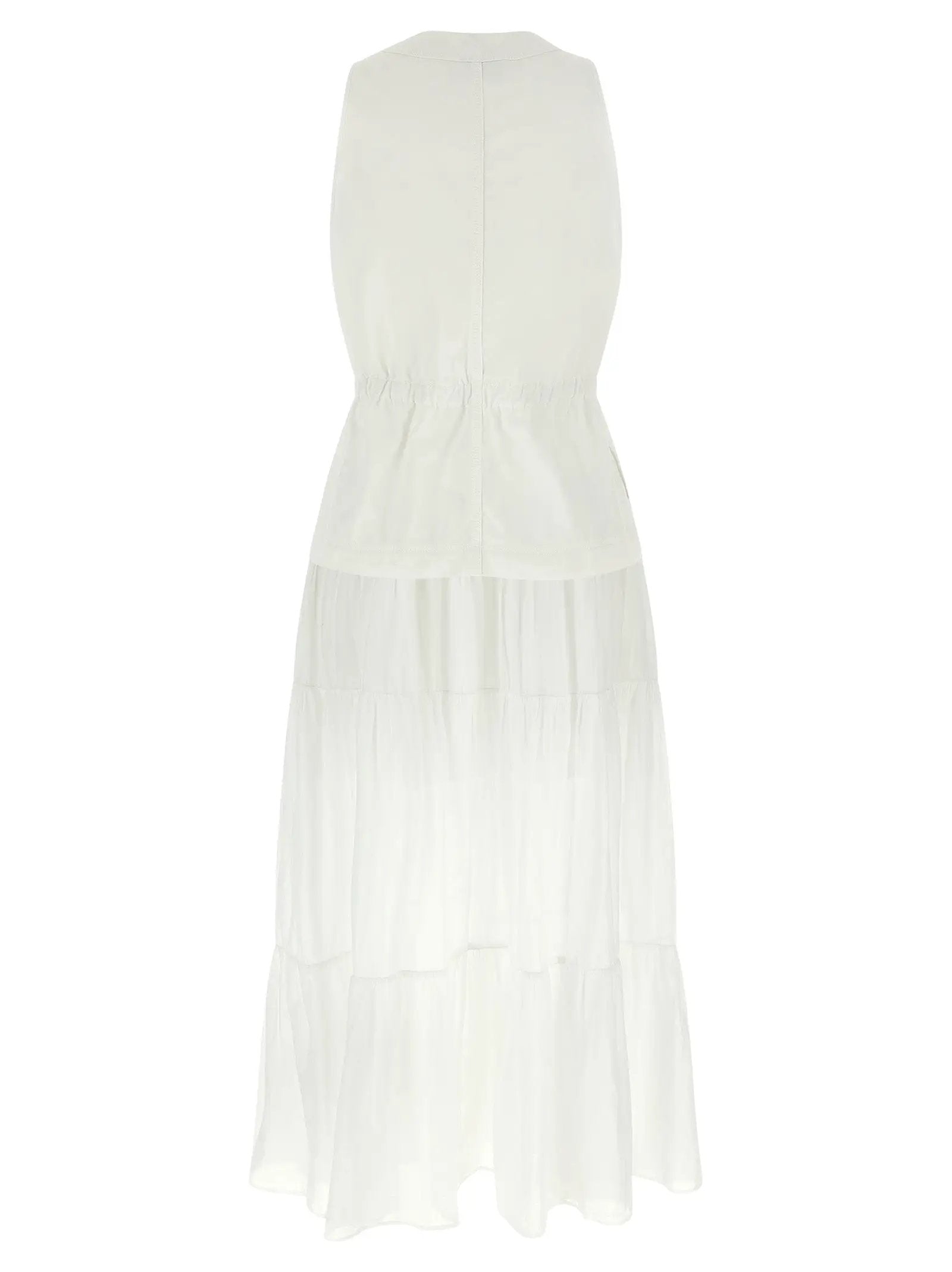 PINKO White Cotton Long Dress