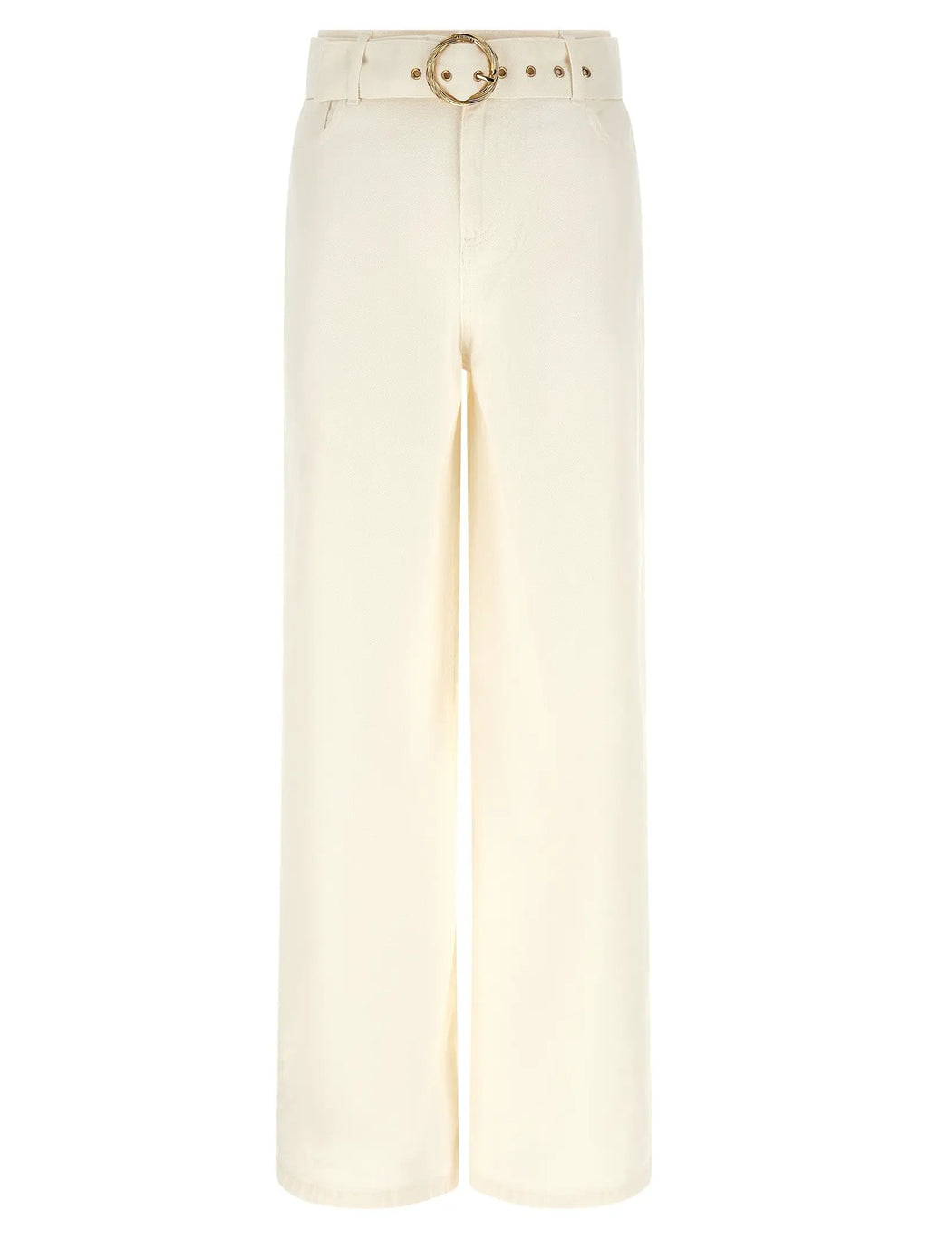 Twinset White Cotton Flared Jeans