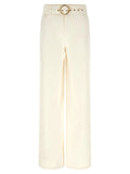 Twinset White Cotton Flared Jeans