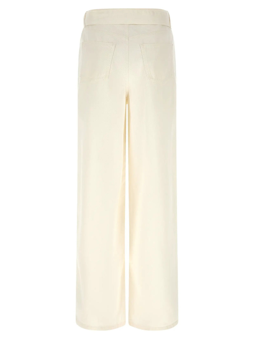 Twinset White Cotton Flared Jeans