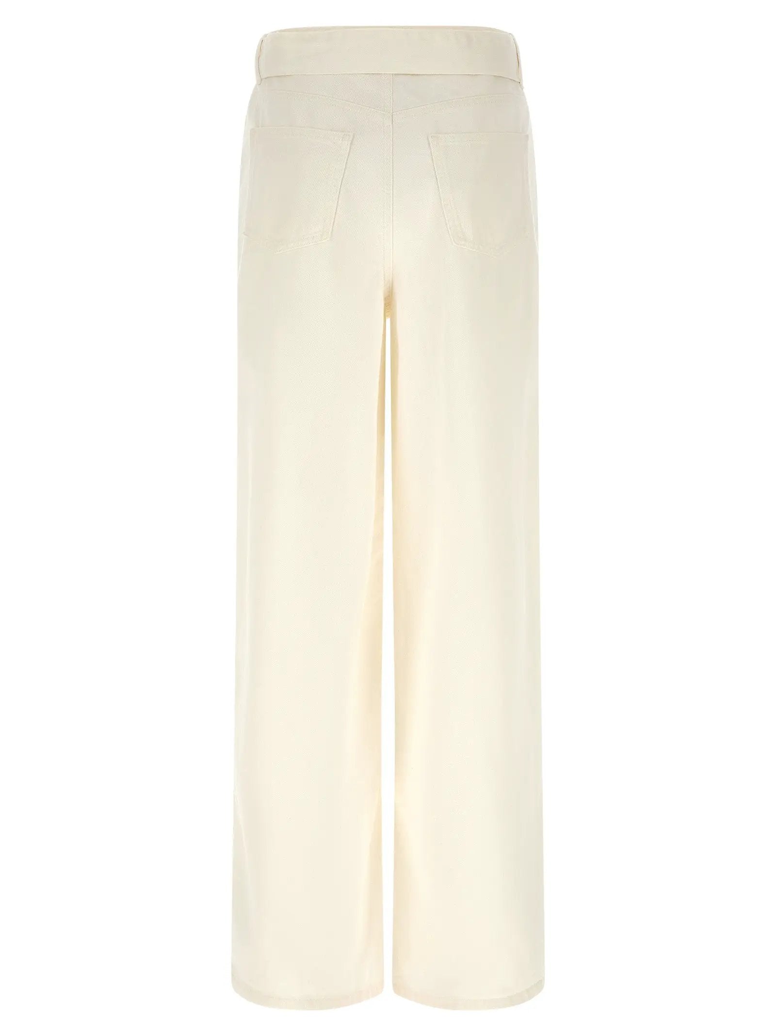 Twinset White Cotton Flared Jeans
