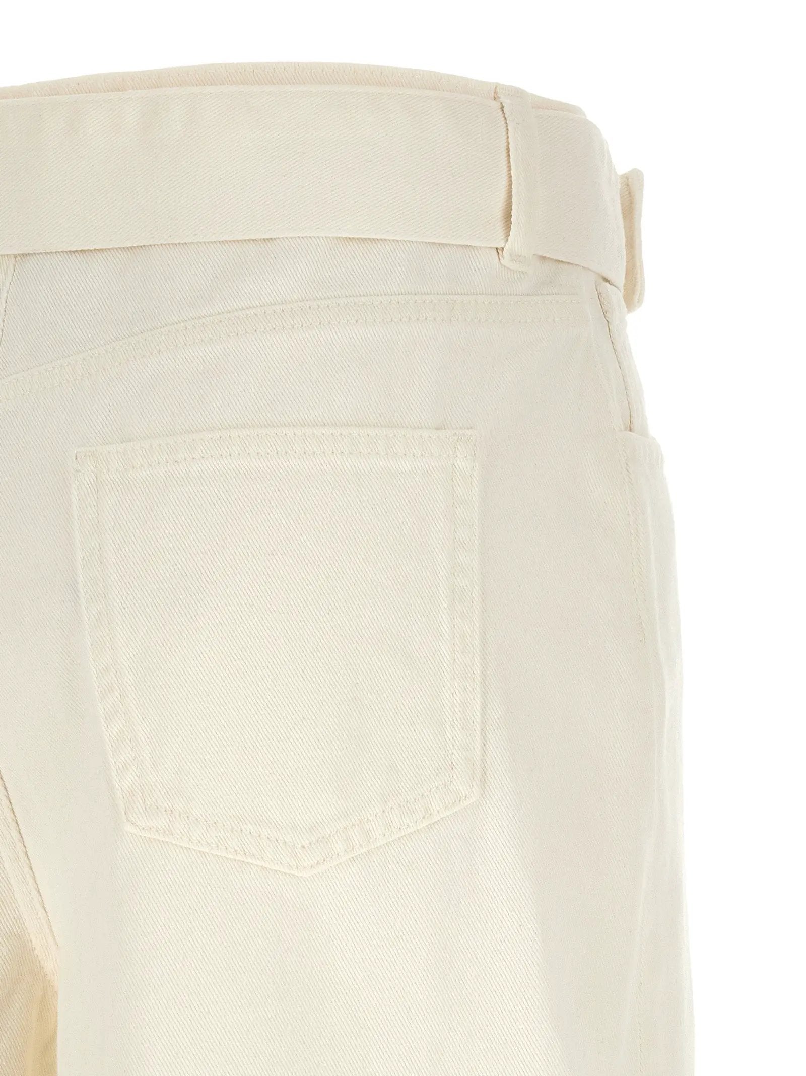 Twinset White Cotton Flared Jeans