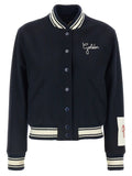 Golden Goose Blue Virgin Wool Bomber