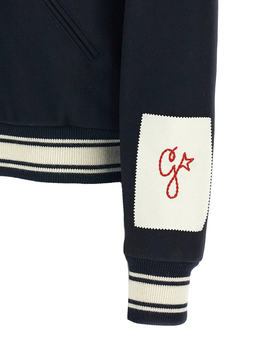 Golden Goose Blue Virgin Wool Bomber