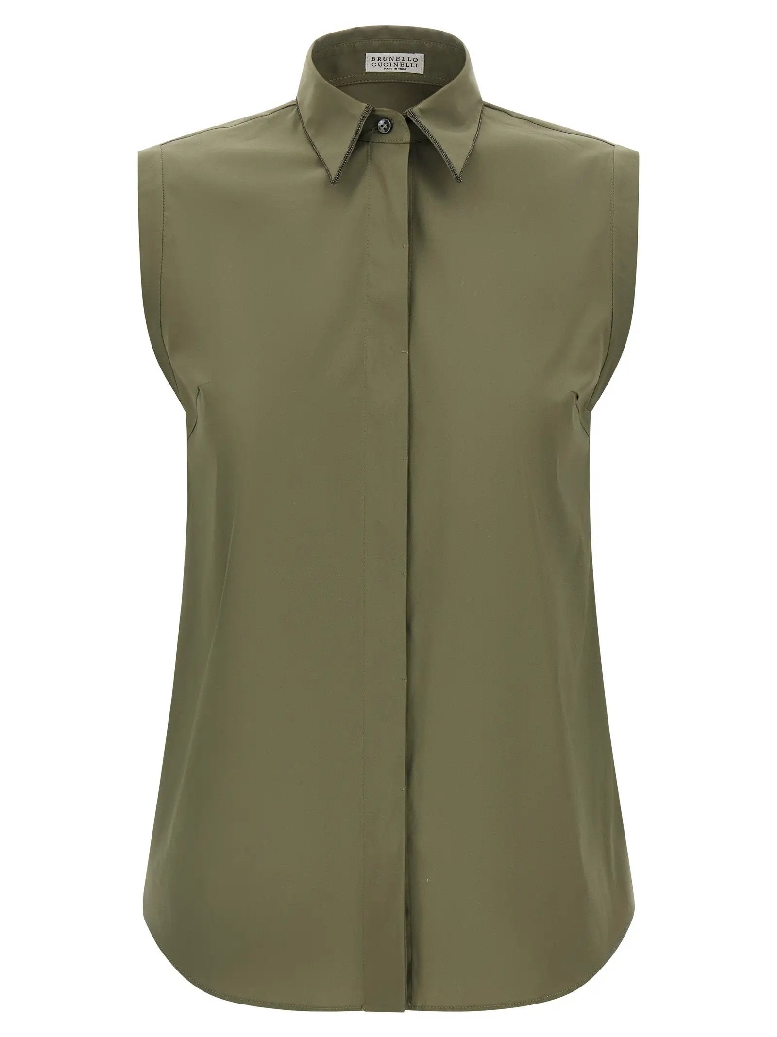 Brunello Cucinelli Bicolor Cotton Blouse