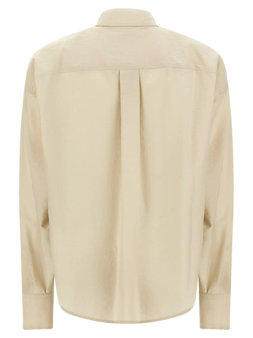 Chemisier en coton beige Brunello Cucinelli