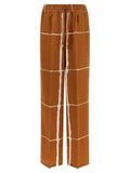 Kiton Brown Silk Casual Pants
