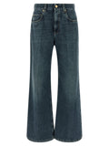Brunello Cucinelli Blue Cotton Flared Jeans