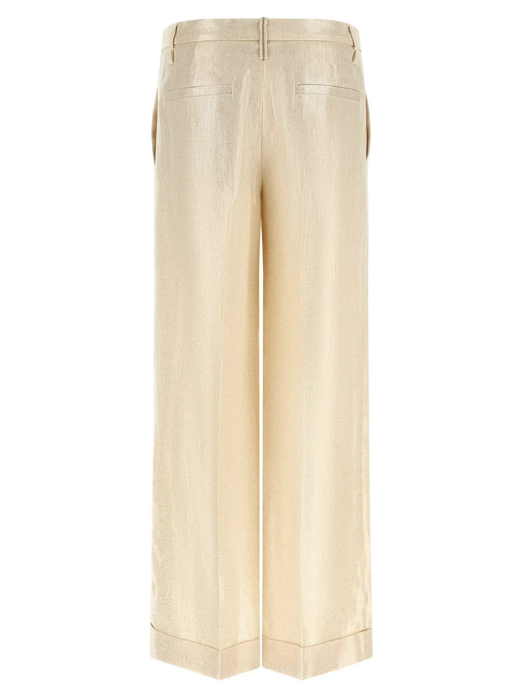 Brunello Cucinelli Gold Linen Casual Pants
