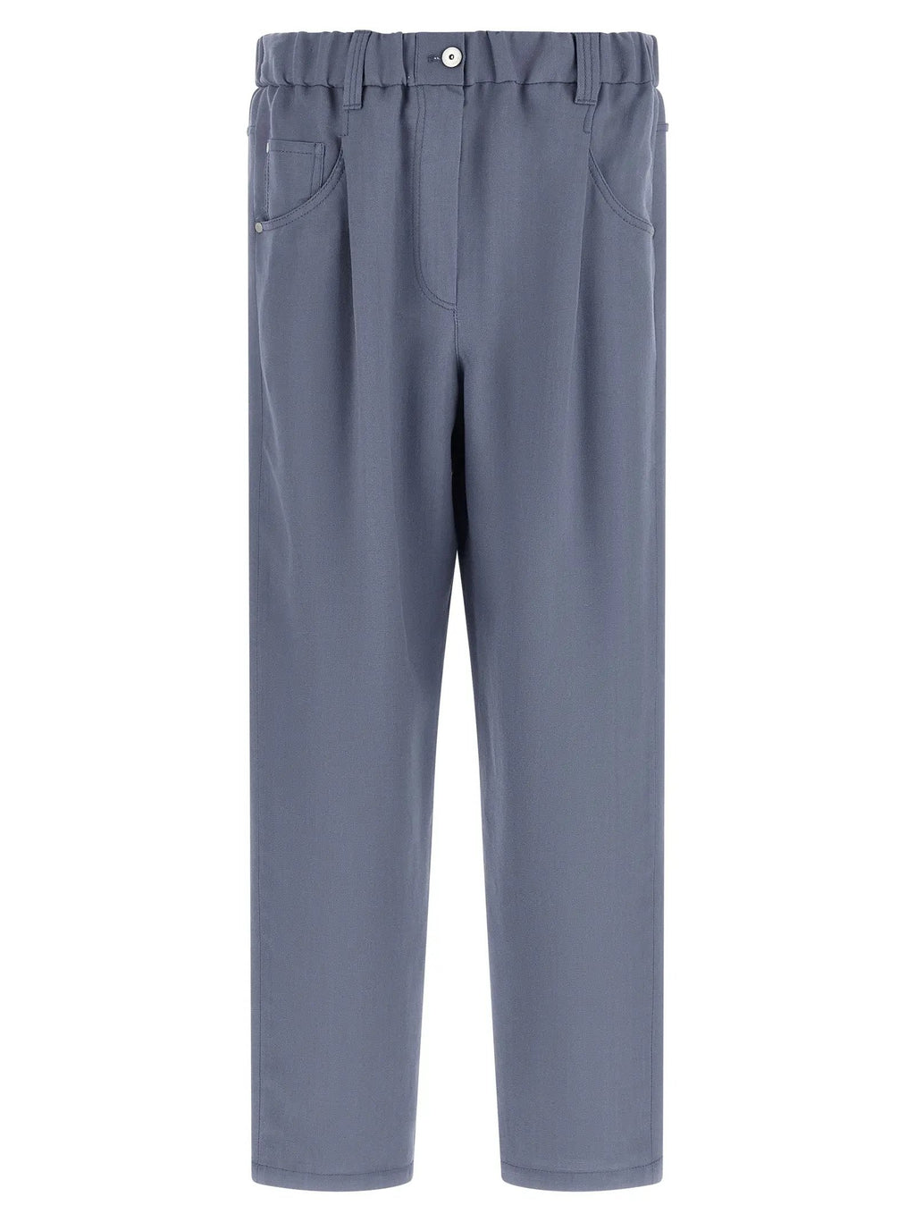 Brunello Cucinelli Blue Viscose Casual Pants