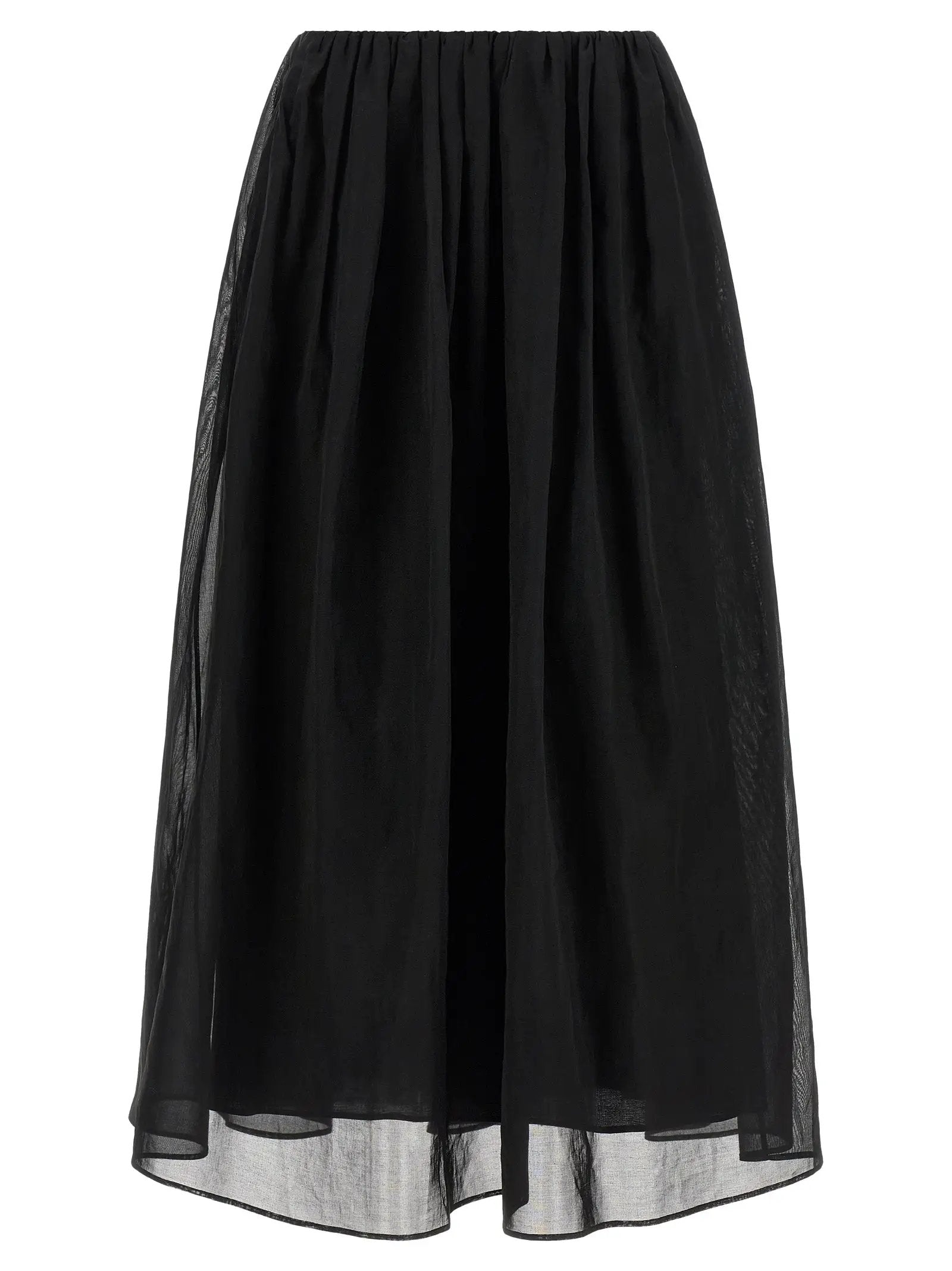 Brunello Cucinelli Black Cotton Mini Skirt