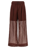 Brunello Cucinelli Bordeaux Cotton Flared Pants