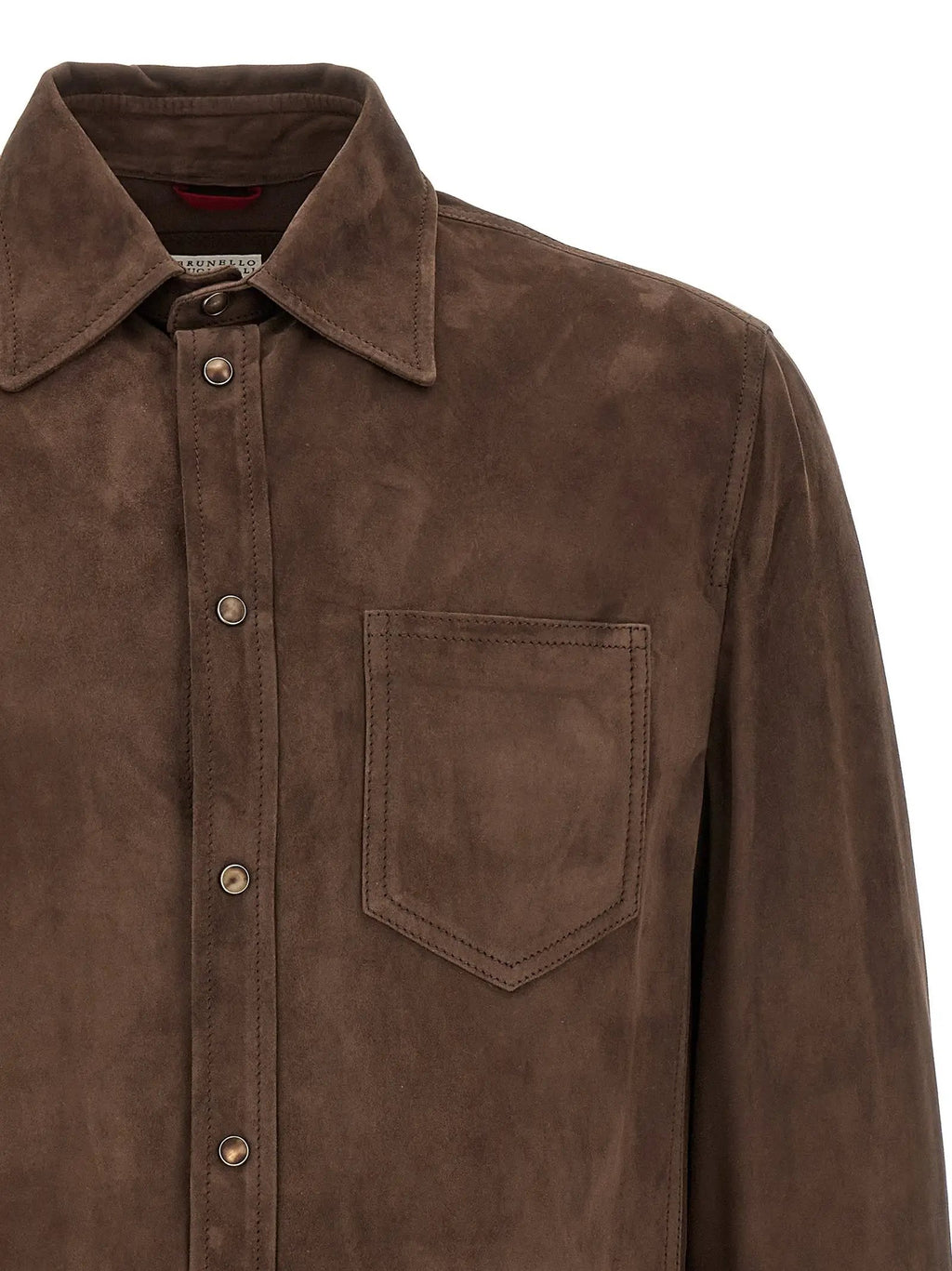 Brunello Cucinelli Brown Lamb Leather Blouse