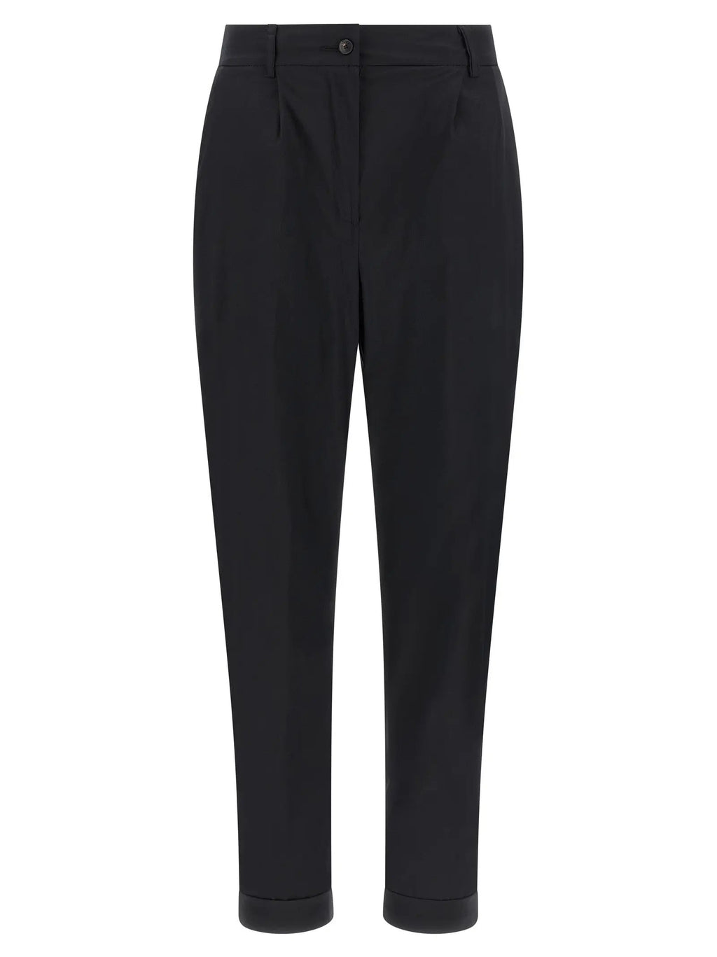 Kiton Black Cotton Casual Pants