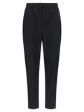 Kiton Black Cotton Casual Pants