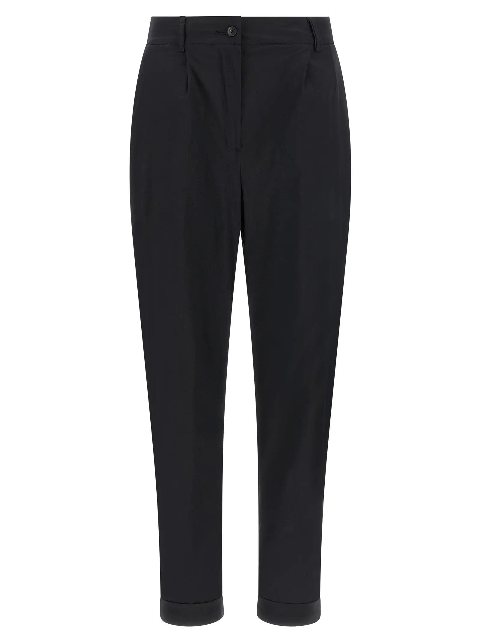 Kiton Black Cotton Casual Pants