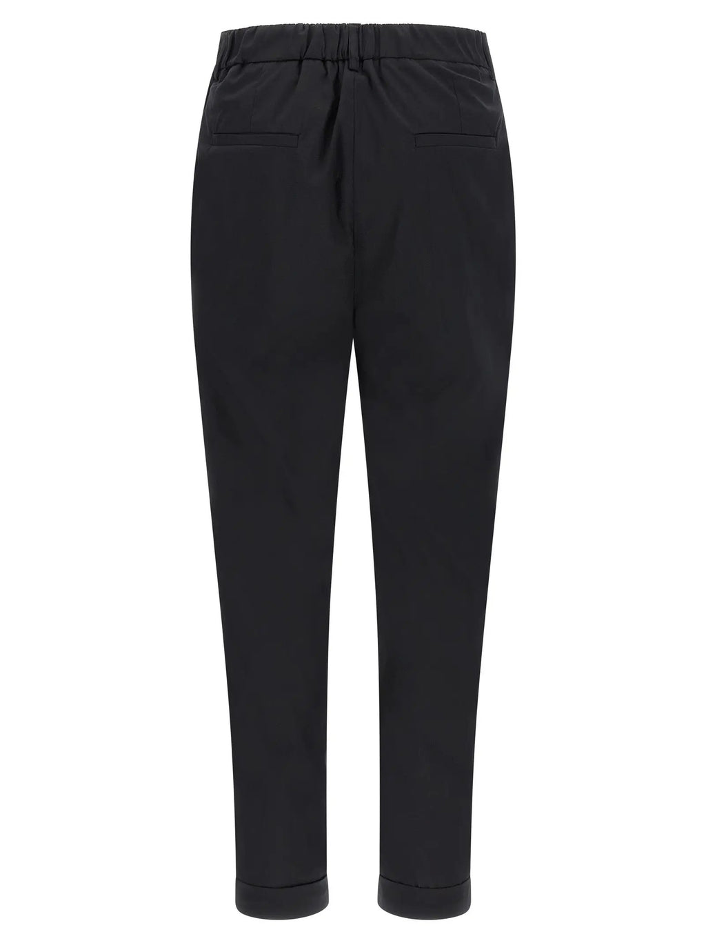 Kiton Black Cotton Casual Pants