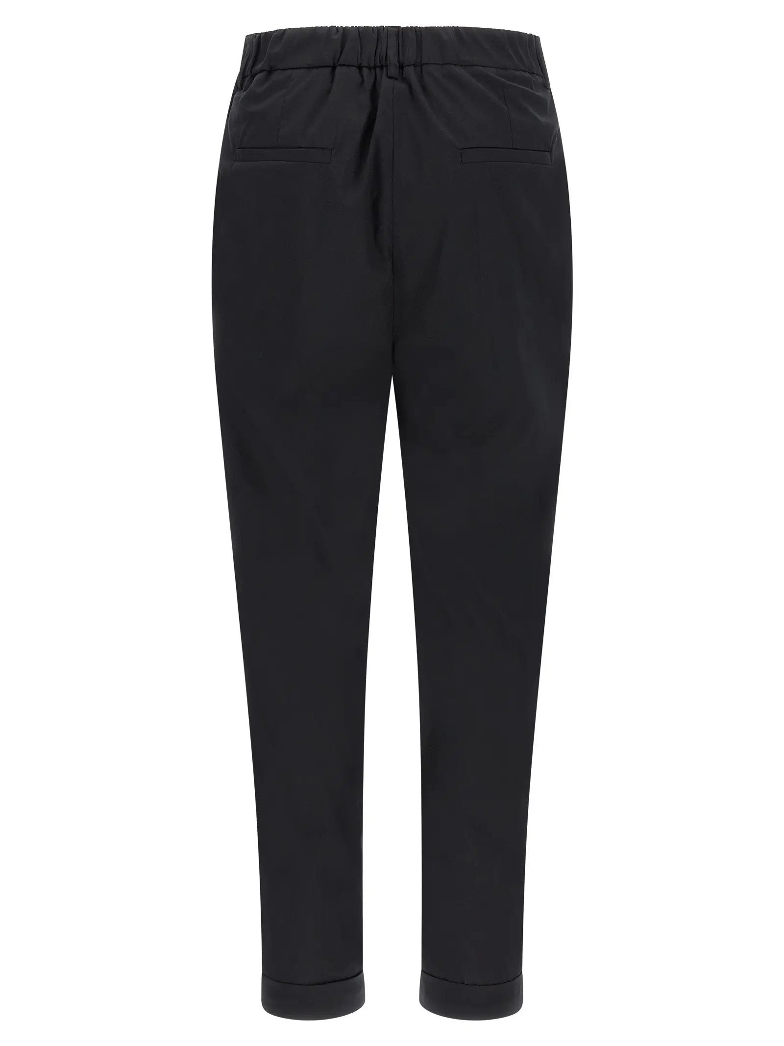 Kiton Black Cotton Casual Pants