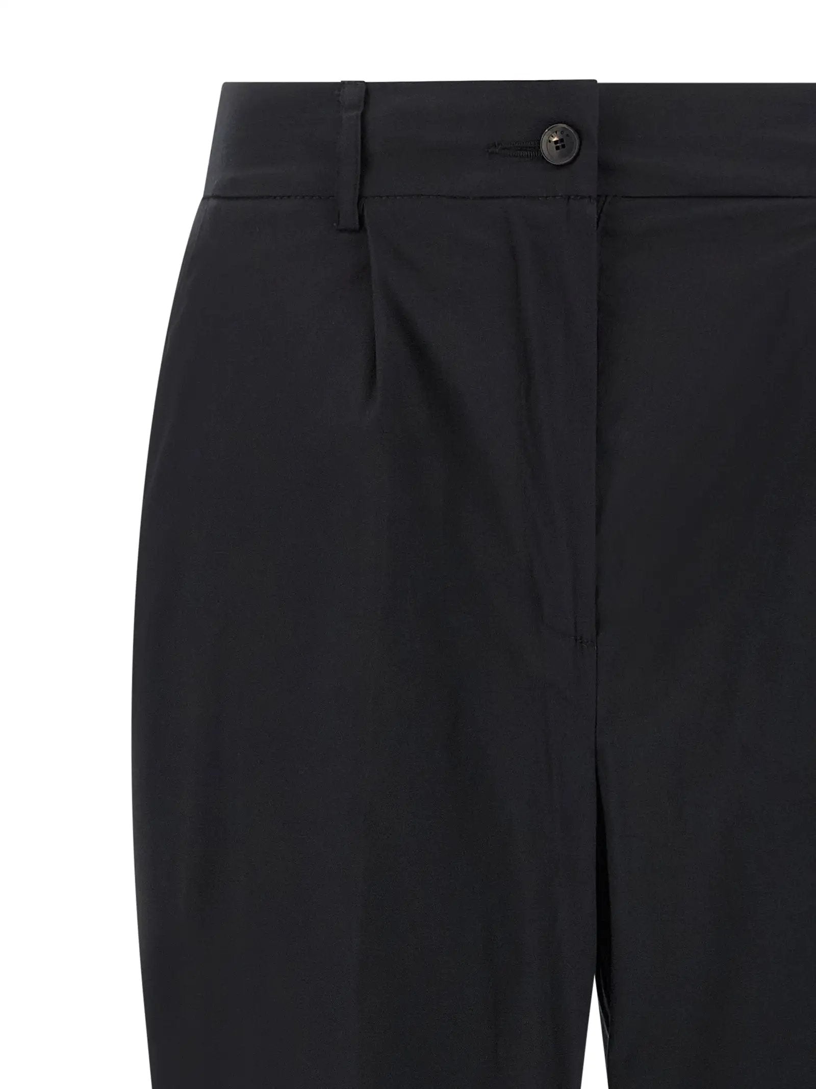 Kiton Black Cotton Casual Pants