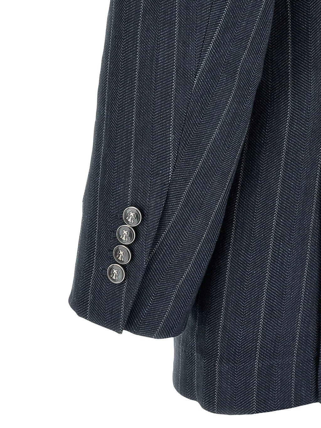 Brunello Cucinelli Blue Hemp Blazer