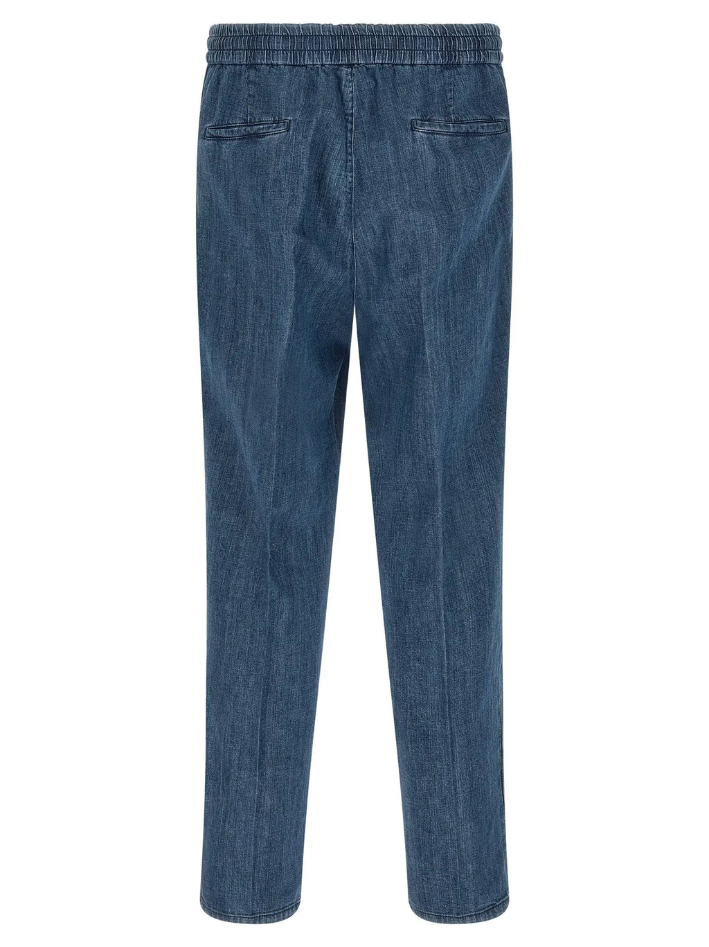 Brunello Cucinelli Blue Cotton Relaxed Fit Jeans