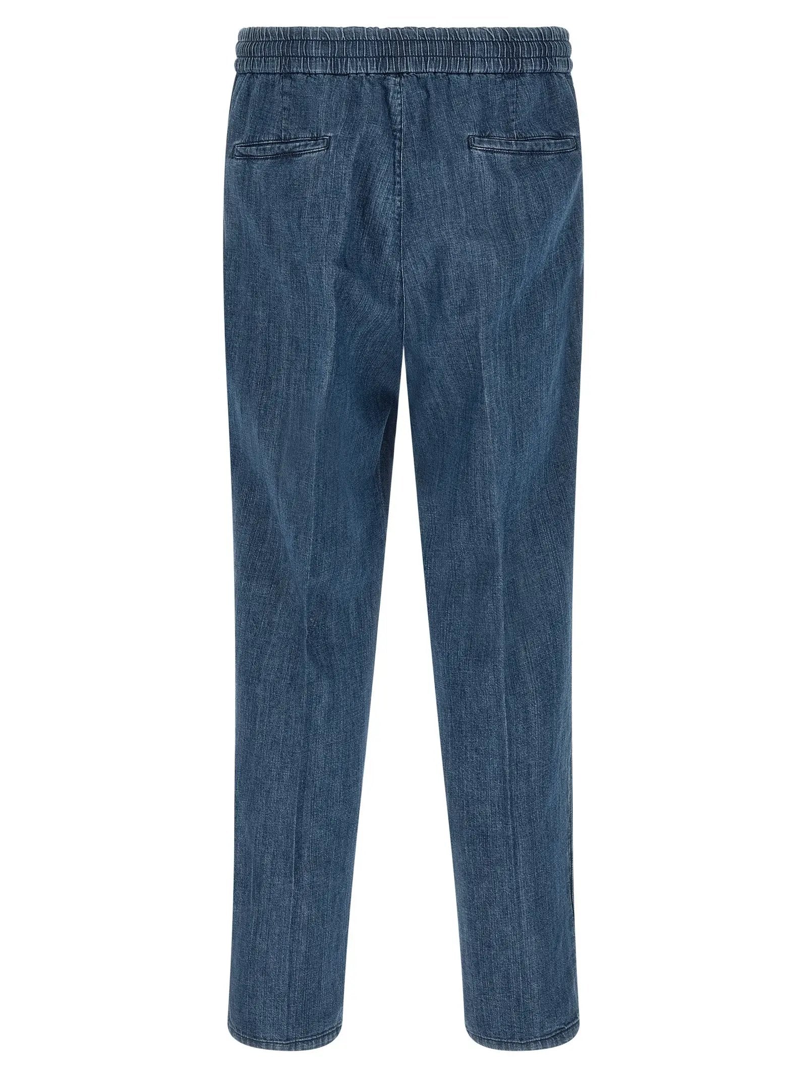Brunello Cucinelli Blue Cotton Relaxed Fit Jeans