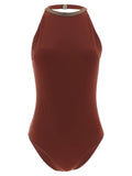 Brunello Cucinelli Bordeaux Polyamide One-Piece Swimsuit