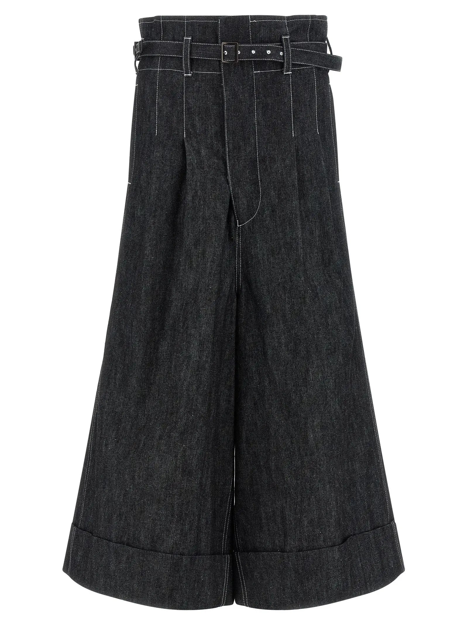Junya Watanabe Black Cotton Bermuda Shorts