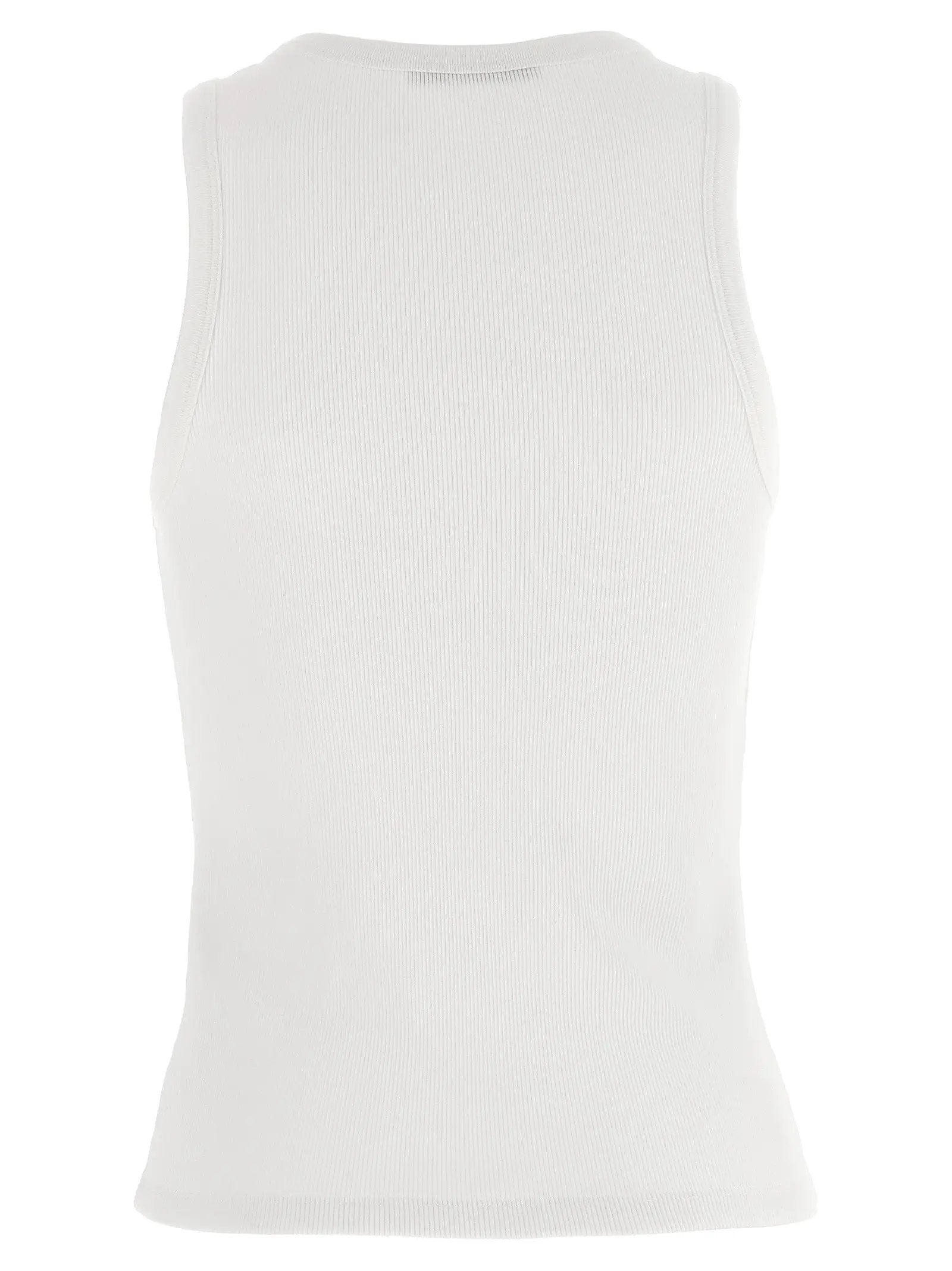 Givenchy White Cotton Sleeveles T-Shirt