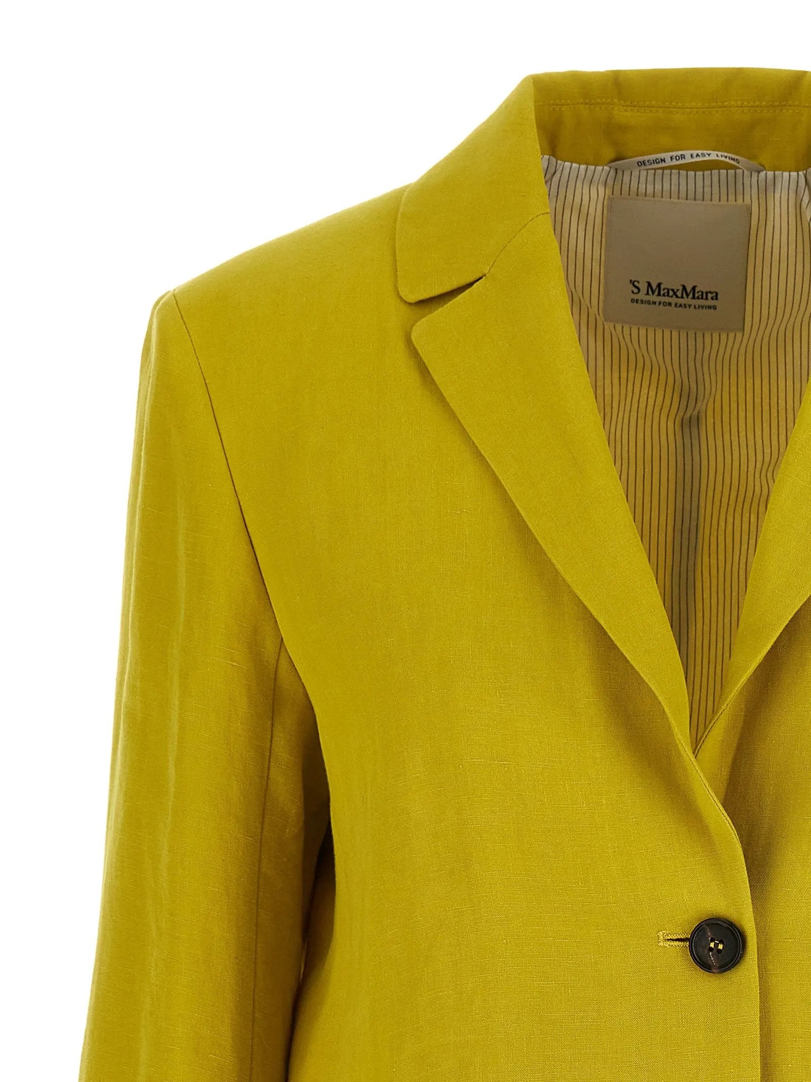'S Max Mara Bicolor Linen Blazer