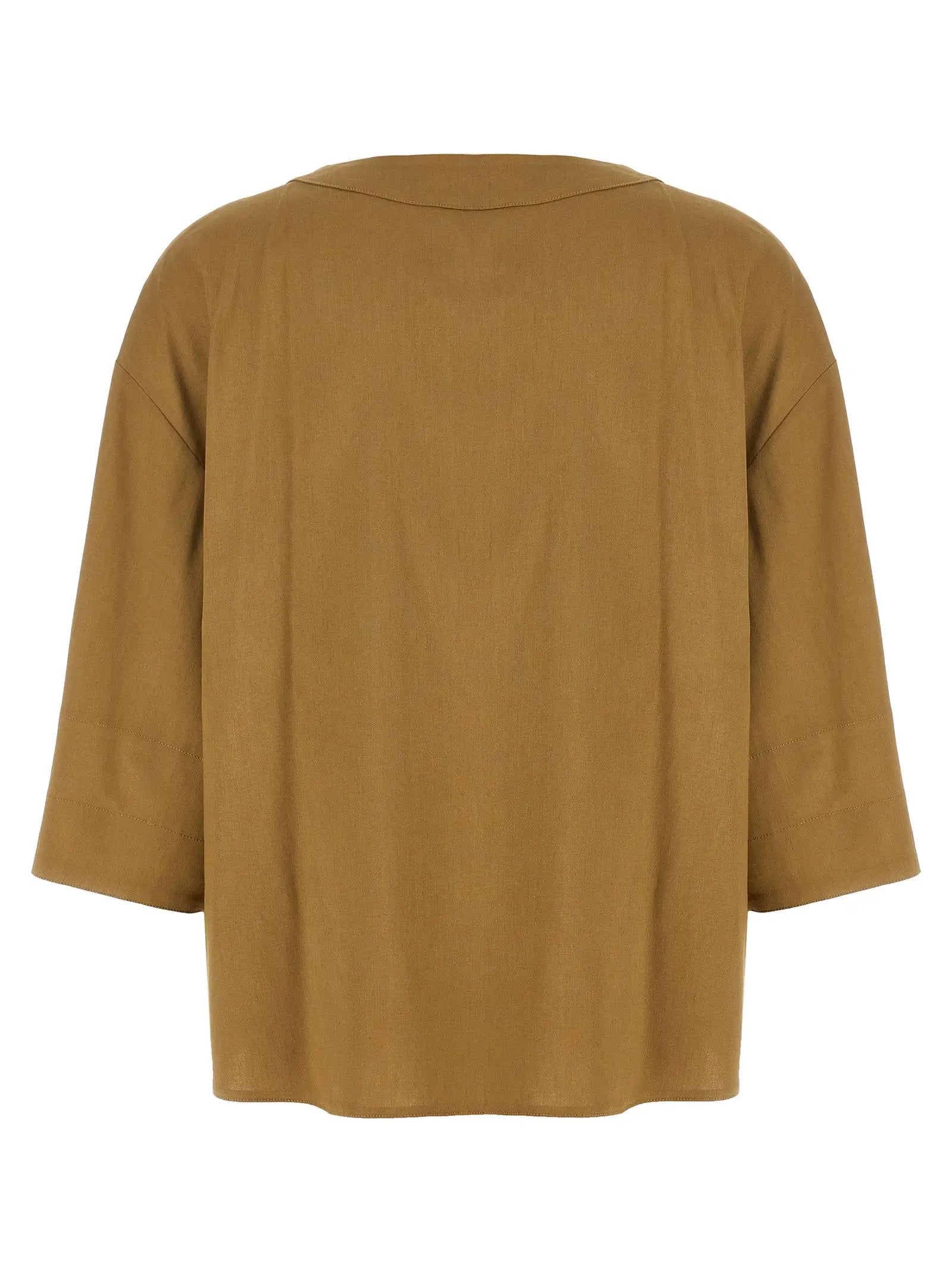 Max Mara Beige Linen Blouse
