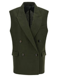 Max Mara Bicolor Linen Sleeveless Jacket