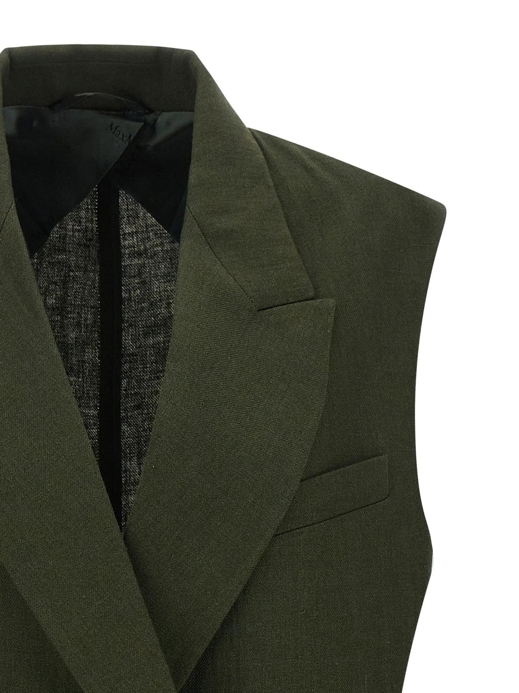 Max Mara Bicolor Linen Sleeveless Jacket