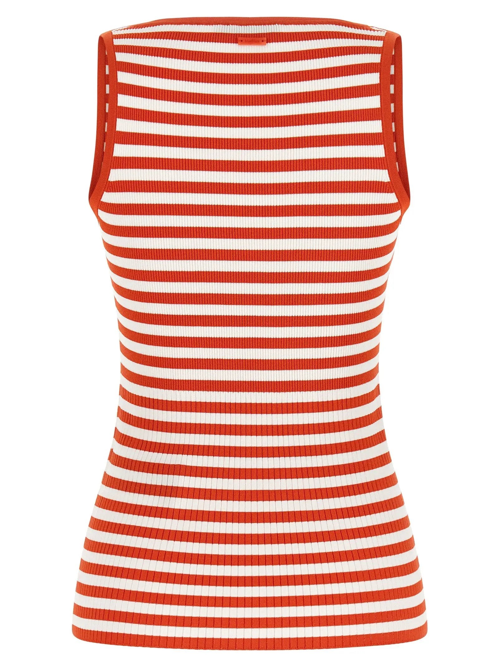 Max Mara Multicolor Viscose Sleeveles T-Shirt