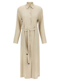 Max Mara Beige Linen Long Dress