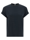 Brunello Cucinelli Blue Cotton T-Shirt