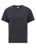 Brunello Cucinelli Blue Cotton T-Shirt
