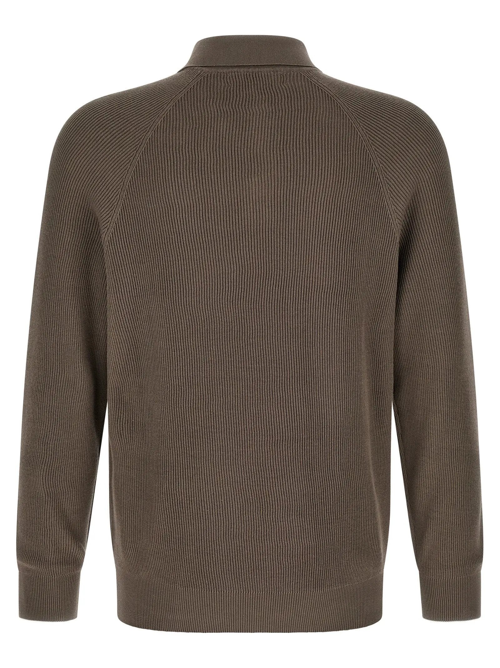 Brunello Cucinelli Brown Cotton Polo Shirt