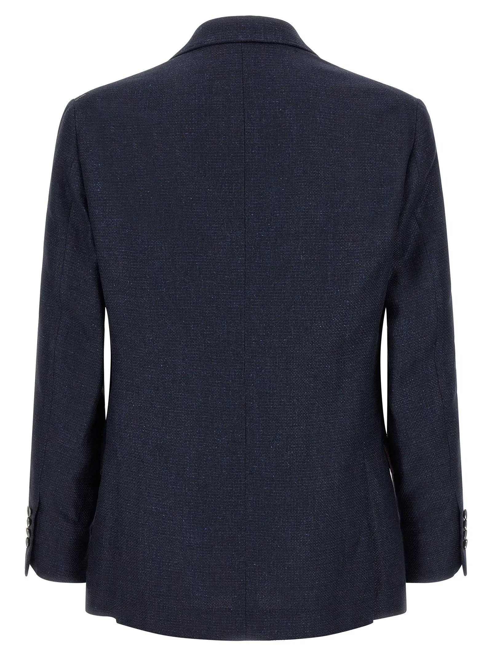 Brunello Cucinelli Blue Silk Two-Piece Suit