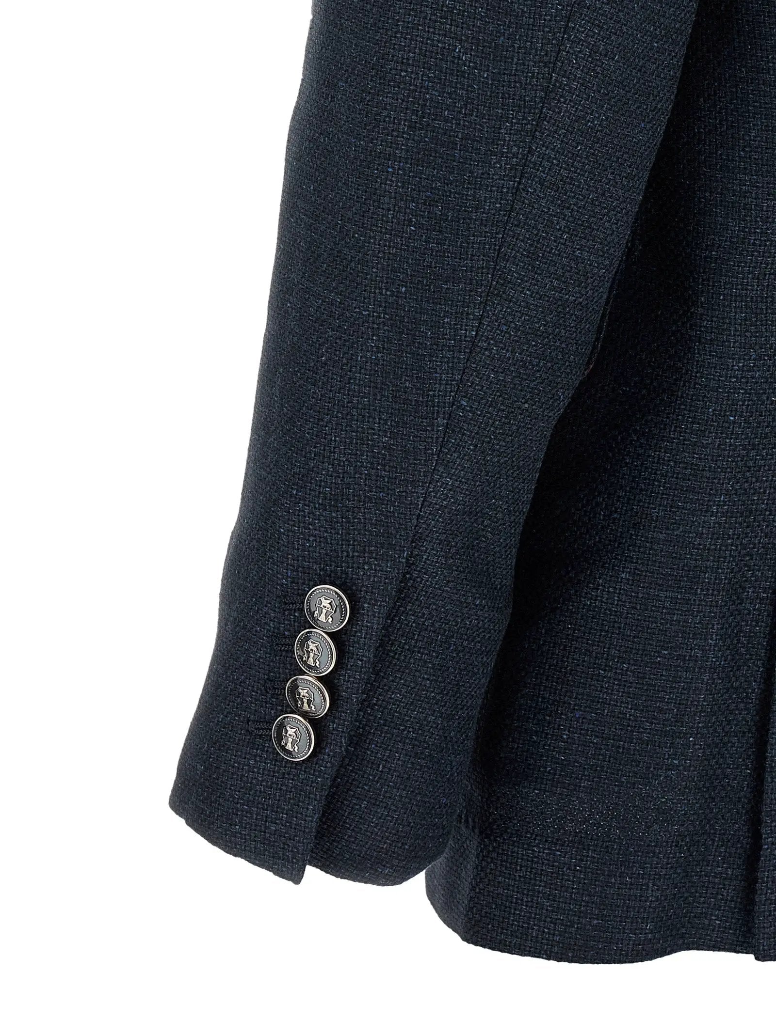 Brunello Cucinelli Blue Silk Two-Piece Suit