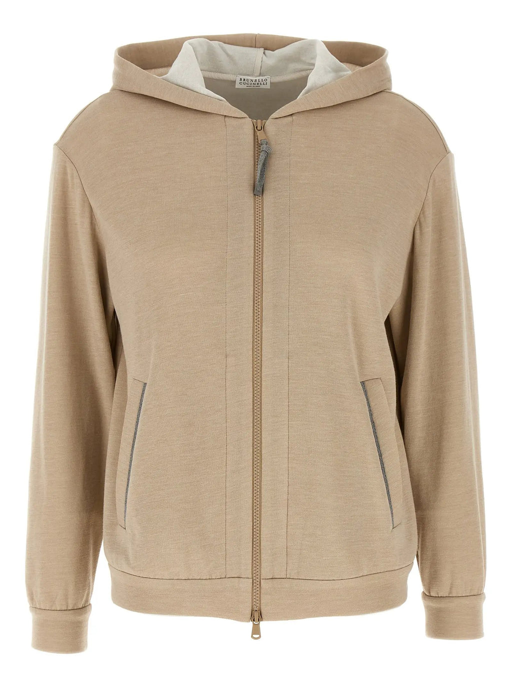 Brunello Cucinelli Beige Cotton Hoodie