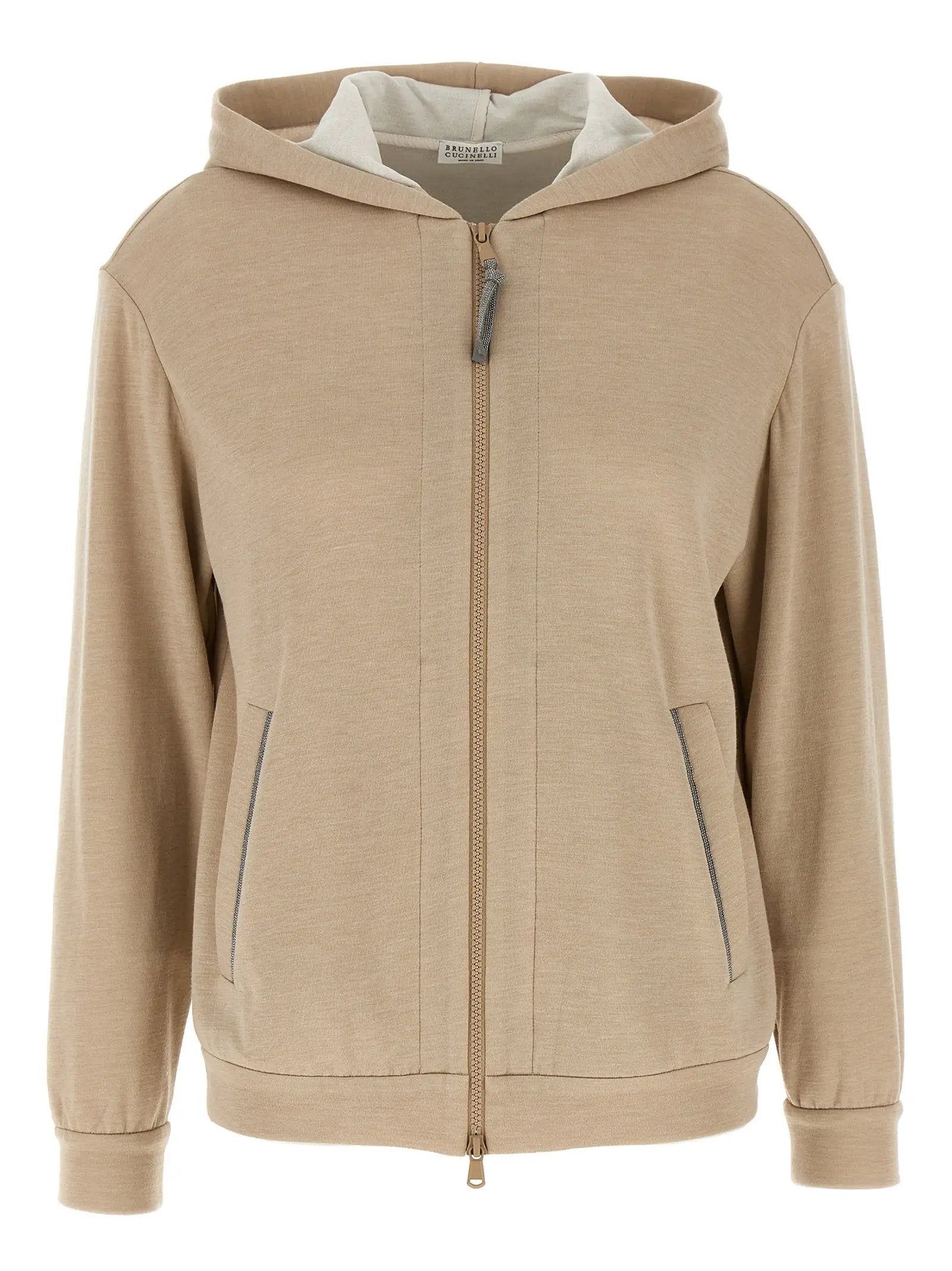 Brunello Cucinelli Beige Cotton Hoodie