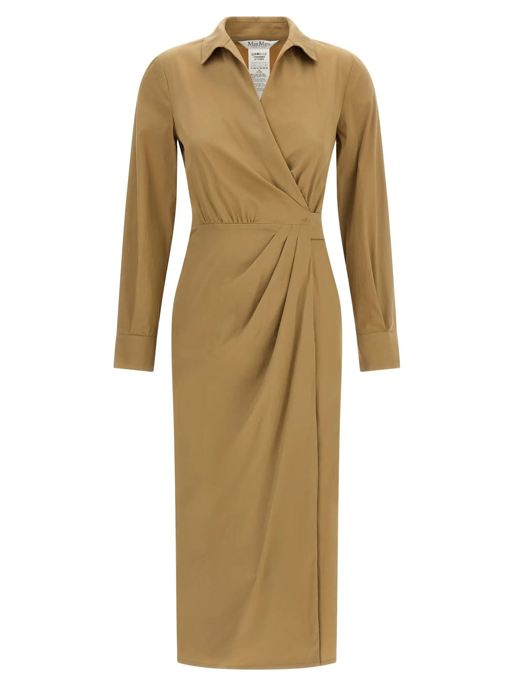 Max Mara Beige Cotton Midi Dress