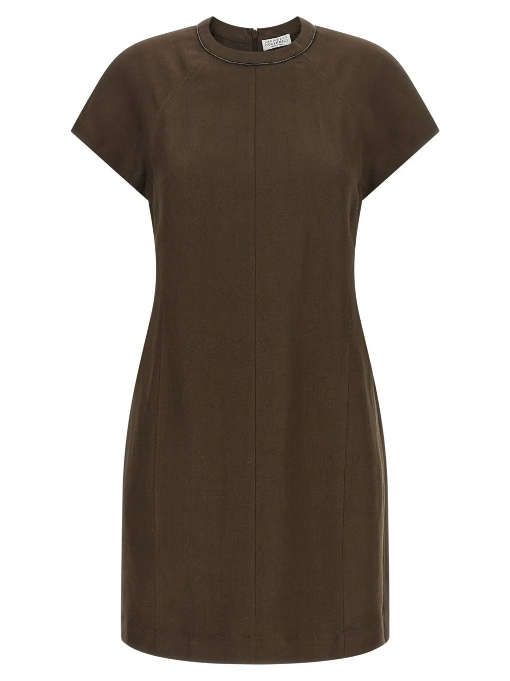 Brunello Cucinelli Brown Viscose Short Dress