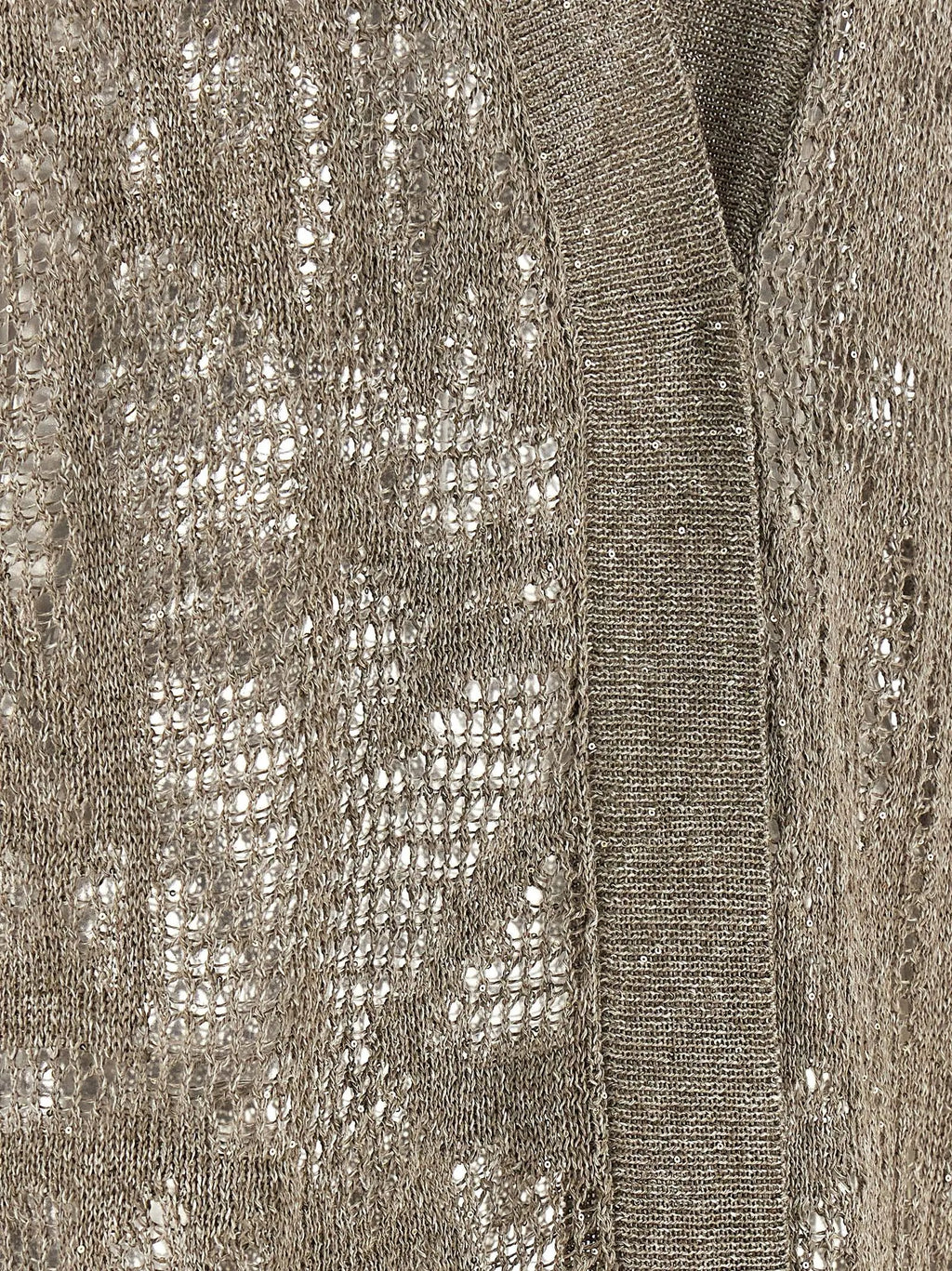 Brunello Cucinelli Brown Linen Cardigan
