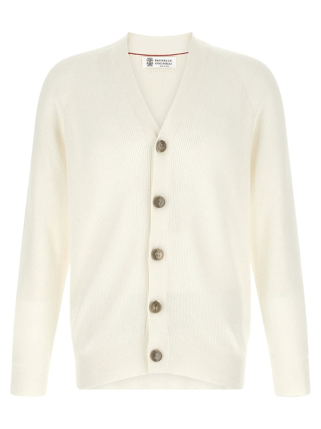 Brunello Cucinelli White Cotton Cardigan