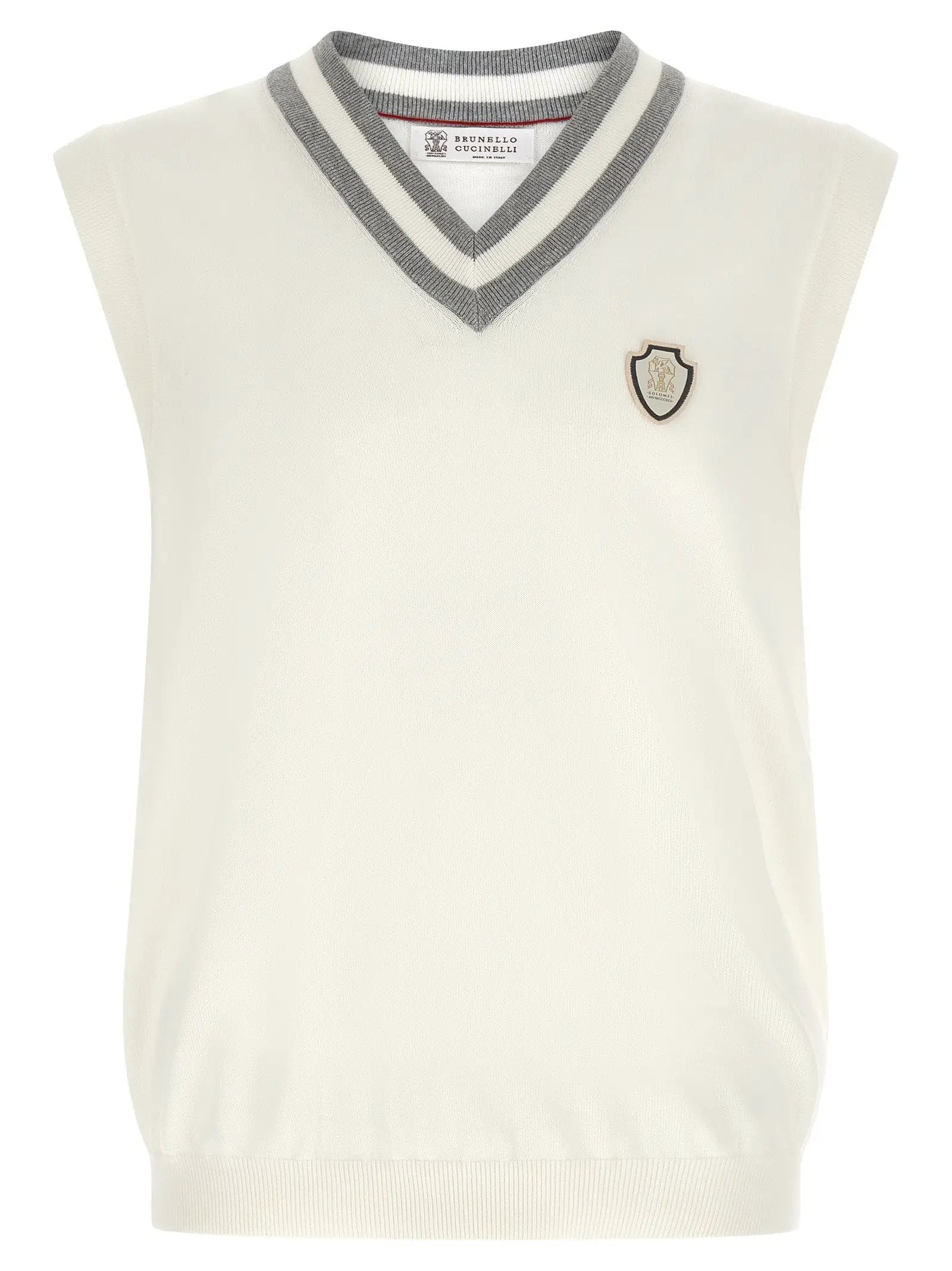 Brunello Cucinelli White Cotton Sweatshirt