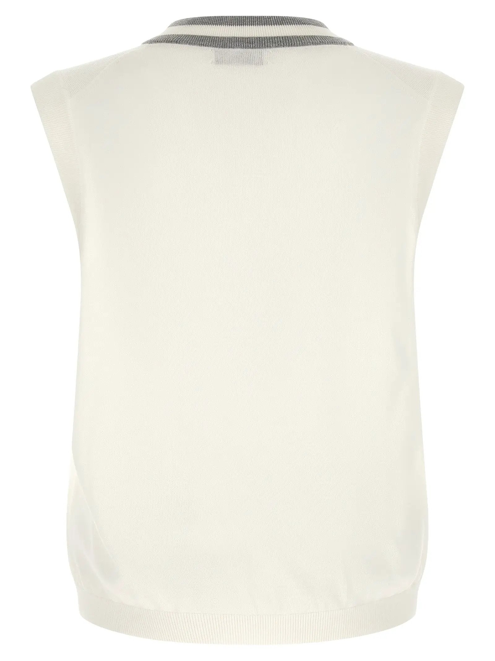 Brunello Cucinelli White Cotton Sweatshirt